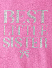 Baby Best Little Sister Graphic Bodysuit