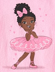 Baby And Toddler Girls Ballerina Graphic Tee