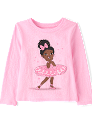 Baby And Toddler Girls Ballerina Graphic Tee