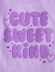T-shirt graphique mignon et gentil pour bébés et petites filles