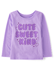 T-shirt graphique mignon et gentil pour bébés et petites filles