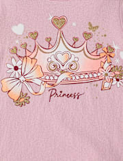 Baby And Toddler Girls Princess Crown Graphic Tee