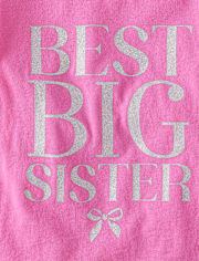 Baby And Toddler Girls Best Big Sister Graphic Tee