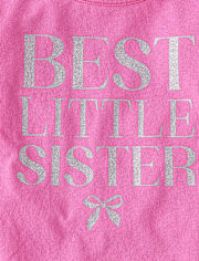 Baby And Toddler Girls Best Little Sister Graphic Tee