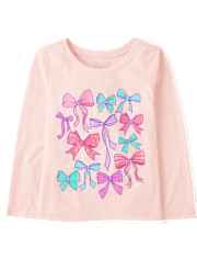 T-shirt graphique à nœuds pour bébés et petites filles
