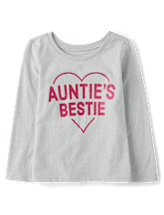 Baby And Toddler Girls Auntie's Bestie Graphic Tee