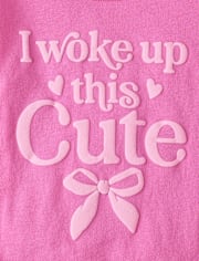 Baby And Toddler Girls Woke Up This Cute Graphic Tee