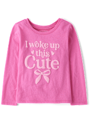 Baby And Toddler Girls Woke Up This Cute Graphic Tee