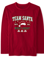 Kids Matching Family Team Santa Graphic Tee
