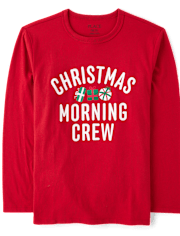Kids Matching FamilyChristmas Morning Crew Graphic Tee