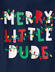 Baby And Toddler Boys Merry Little Dude Graphic Tee