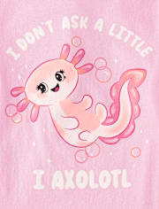 Girls Axolotl Graphic Tee