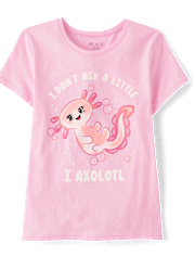Girls Axolotl Graphic Tee