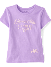 T-shirt graphique « Les filles brillent toujours »
