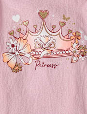 Girls Princess Crown Graphic Tee