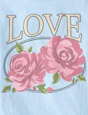 Girls Love Rose Graphic Tee