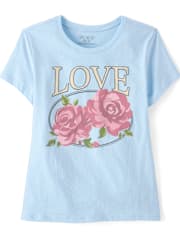 Girls Love Rose Graphic Tee