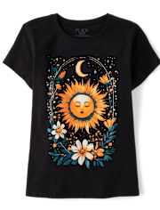 Girls Sun And Moon Graphic Tee