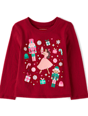 Baby And Toddler Girls Christmas Nutcracker Graphic Tee