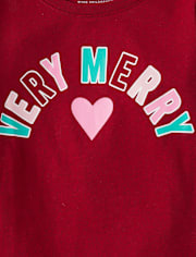 Baby And Toddler Girls Very Merry Christmas Graphic Tee