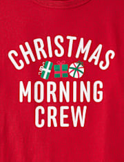 Adult Matching Family  Christmas Morning Crew Graphic Tee