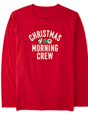 Adult Matching Family  Christmas Morning Crew Graphic Tee