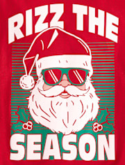 Boys Christmas Rizz The Season Graphic Tee