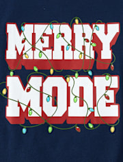 Boys Christmas Merry Mode Graphic Tee