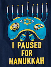 Boys Paused For Hanukkah Graphic Tee