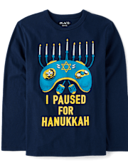 Boys Paused For Hanukkah Graphic Tee