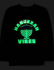 Boys Glow Hanukkah Vibes Graphic Tee