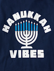 Boys Glow Hanukkah Vibes Graphic Tee