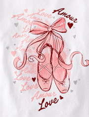 Girls Ballet Shoes Graphic Tee