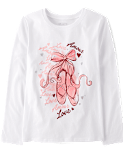 Girls Ballet Shoes Graphic Tee