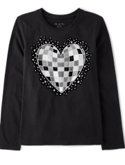 Girls Disco Heart Graphic Tee