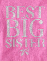Girls Best Big Sister Graphic Tee