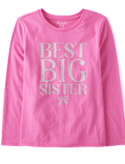 Girls Best Big Sister Graphic Tee