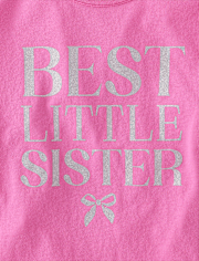 Girls Best Little Sister Graphic Tee