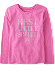 Girls Best Little Sister Graphic Tee