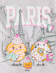 Girls Donuts in Paris Graphic Tee