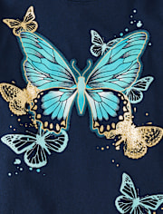 Girls Butterflies Graphic Tee