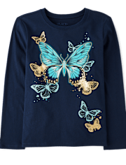 Girls Butterflies Graphic Tee