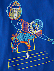 Boys Football Player Graphic Tee