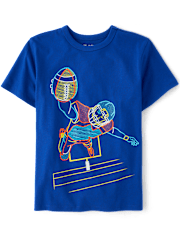 Boys Football Player Graphic Tee