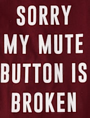Boys Mute Button Graphic Tee