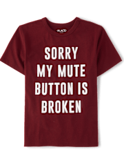 Boys Mute Button Graphic Tee