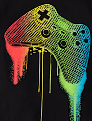 Boys Multicolor Game Controller Graphic Tee