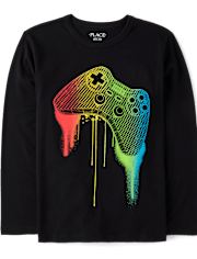 Boys Multicolor Game Controller Graphic Tee