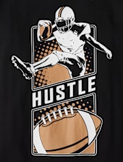 Boys Football Hustle Graphic Tee