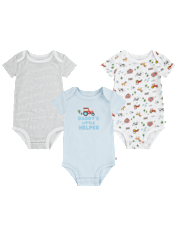 Baby Boys Huggies Truck Bodysuit 3-Pack